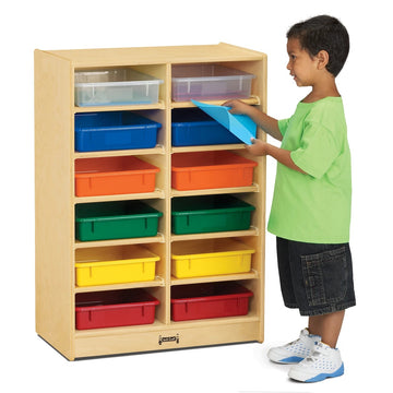 Jonti-Craft Baltic Birch Wood Storage Cabinet, 35 1/2" High, Beige - 24 1/2"