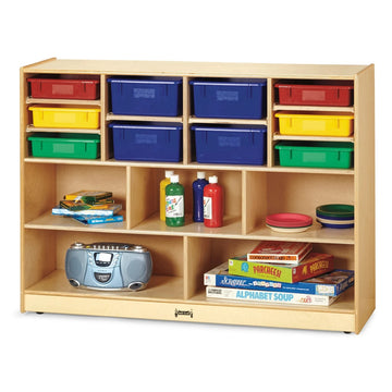 Jonti-Craft Baltic Birch Wood Storage Cabinet, 48" Wide, Beige - 15"