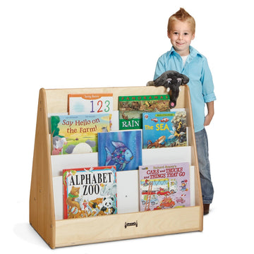 Jonti-Craft Baltic Birch Wood Pick-a-Book Stand, 30" Wide, Beige - 27 1/2"