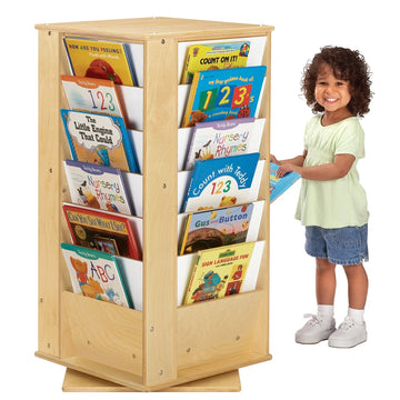 Jonti-Craft Baltic Birch Wood Literacy Tower, Brown - 19 1/2"