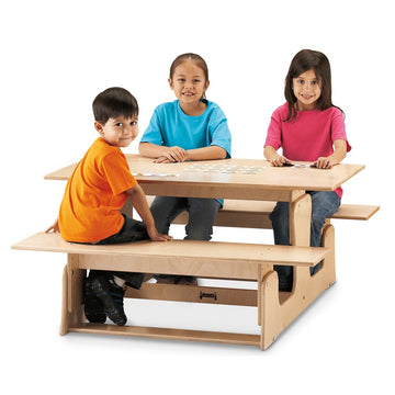 Jonti-Craft Baltic Birch 3820JC Picnic Table, 42" Wide, Beige - Default Title