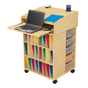 Jonti-Craft Baltic Birch 4136JC Wood Communication Center, 29 1/2" Wide, Brown - Default Title