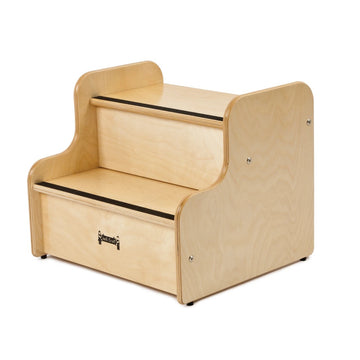 Jonti-Craft Baltic Birch 5520JC Wood Step Stool, 18" Wide, Brown - Default Title
