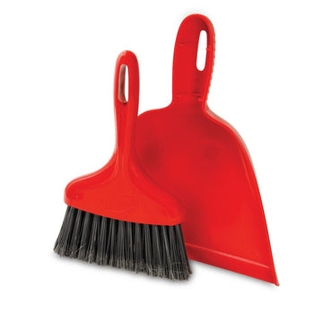Libman Dust Pan Set, 6/Pack - Black Red