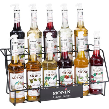 Monin P231 Wire Syrup Rack, 11 Bottles, Black - Default Title