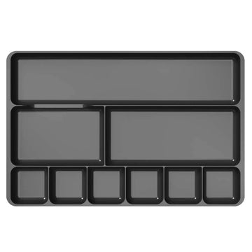 Deflecto 38104 Polystyrene Drawer Organizer, 14" x 9 1/8", Black - Default Title