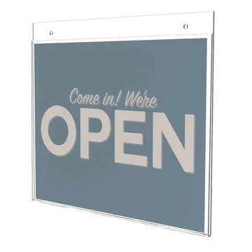 Deflecto Styrene Sign Holder, 8 1/2" x 11", Clear - 11"