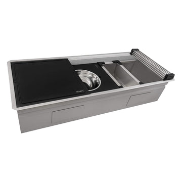 Ruvati RVH8335 Stainless Steel Undermount Sink, 19" x 45" - Default Title