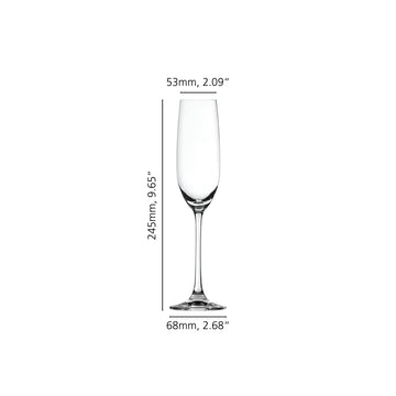 Spiegelau 4728007 Salute Crystal Flute Glass, 7 oz., Clear, 12/Case - Default Title