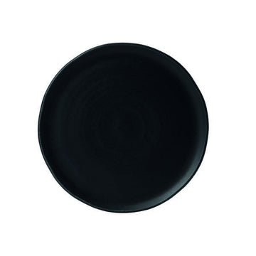 Dudson Evo Origins Stoneware Plate Arc Cardinal, 10" Diameter, 12/Case - Black