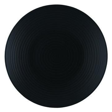 Dudson Evo Origins Stoneware Plate Arc Cardinal, 11 1/2" Diameter - Black