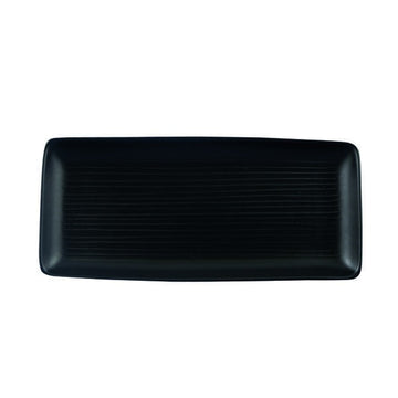 Dudson Evo Origins Stoneware Platter Arc Cardinal, 6 1/2" x 14" - Black