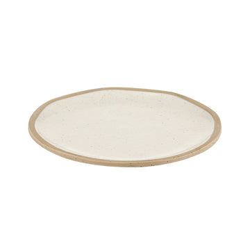 Dalebrook from Global Tableware Collective Marl Melamine Plate, 6" Diameter, 24/Case - Beige Bone-Cream White