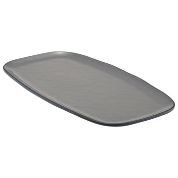 Dalebrook from Global Tableware Collective TGY4609 Marl Melamine Plate, 7 1/2" x 14", Gray, 12/Case - Default Title