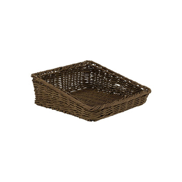 Dalebrook from Global Tableware Collective DBW1799 Melamine Basket, 13" x 13 5/16", Brown - Default Title