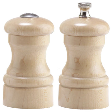 Chef Specialties 04300 Capstan Wood Pepper Shaker, 4" High, Brown - Default Title