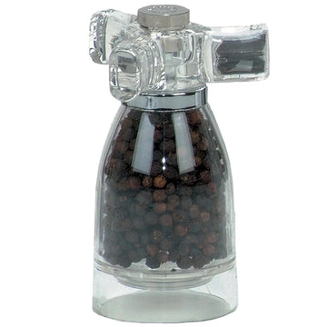 Chef Specialties 29931 Spinner Acrylic Pepper Mill, 4 1/2" High, Clear - Default Title