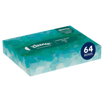 Professional Facial Tissue by Kleenex – 48 Count (Pack of 64), Paper, White, Pack of 3072, Model 21195
