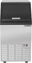 Maxx Ice Self-Contained Ice Machine, 88 lbs, Half Dice Ice Cubes, with 25 lb Built-in Ice Storage Bin, in Stainless Steel with Black Trim (MIM85H)