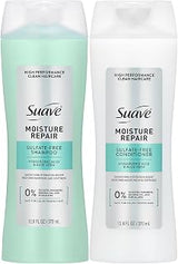 Suave Moisture Repair Sulfate-Free Shampoo & Conditioner Set – Lightweight, Hydrating Hair Treatment for Dry, Damaged Hair, 12.6 Oz Ea