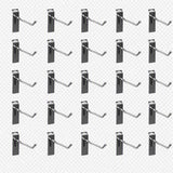 4" Chrome Slatwall Hooks by HUBERT – Pack of 25, Chrome, Pack of 25, Model 170537