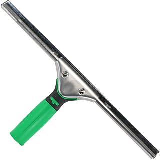 UNGER ErgoTec Hard Window Cleaner (Length 45 cm, Window Squeegee, Hard Wiper Rubber, Ideal for Warm Temperatures) ES45H
