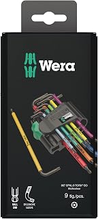 Wera Tools 05073599001 967 SPKL/9 TX BO SB L-Key Set Tamper-Proof TORX Screws, One Size, Multi
