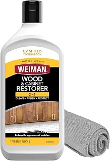 Weiman Wood and Cabinet Restorer 3-In-1 Bundle - Removes Dirt, Residue, Dust, Reduces Scratches, Restore Shine, Prevent Fading, UV Shield Technology, Safe for Antique Wood, Tables, Chairs, Cabinets
