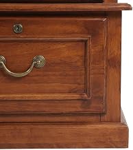 FurniFact Medium Brown 8 Gun Cabinet with Locking Tempered Glass and Drop-Down Door, Made of Wood and Veneers, Stylish Storage for Firearms and Equipment