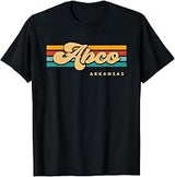 Vintage Sunset Stripes Abco, Arkansas T-Shirt