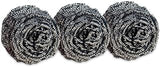 Scotch-Brite Stainless Steel Scrubbers, Scouring Pads for Cleaning Tough Baked-On Messes, Metal Scrubbers for Cleaning Dishes, 3 Scrub Pads (Pack of 8)