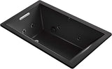 Kohler K-1849-XHGH-7 Underscore Rectangle Bathtub, Black Black