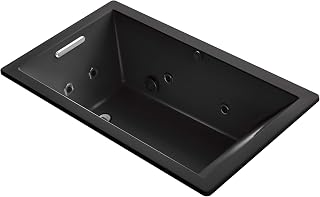 Kohler K-1849-XHGH-7 Underscore Rectangle Bathtub, Black Black