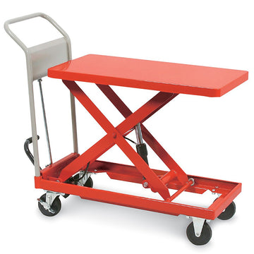 Mobile Lift Table - 13.8"Wx22.4"D Platform - 7.9-23.6" Lift Height by Hamaco – 15"L x 13"W x 33"H, Polyurethane (PU), Model HLH-100