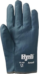 Ansell 32-105-8 Hynit Nitrile-Impregnated Gloves, Size 8, Blue (Pack of 12)