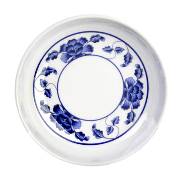 Lotus melamine dinnerware collection 3 oz by Thunder Group – Small, 3.0 ounces, Melamine, White Blue, Model 1003TB