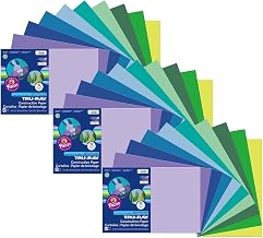 Tru-Ray Construction Paper, Cool Assorted, 12" x 18", 50 Sheets Per Pack, 3 Packs