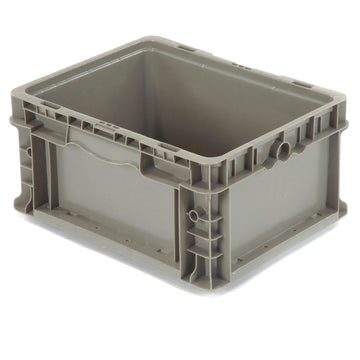 Straight Wall Container Solid by Monoflo – Plastic, Gray, Model NRSO1215-07