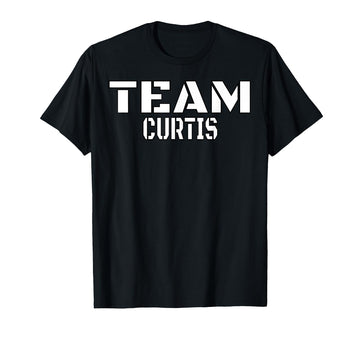 Team Curtis Unique Personalized Matching Family T-Shirt by Curtis Family – Black, Model P40Y437XDCM