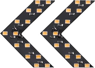 2 PCS Car Side Mirror LED Turn Signal Lights, Arrow-Shaped Dynamic Flashing Indicator, Blind Spot Safety Warning Lamp, Universal for Most Cars, SUVs, Trucks (Yellow)