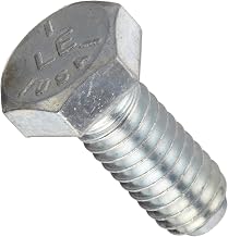 Grade 5 Steel Hex Bolt, Zinc Plated Finish, UNC Threads, Meets ASME B18.2.1/SAE J429 Specifications, 5/16"-18 Thread Size, 3" Length, Fully Threaded, Pack of 100