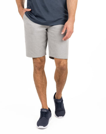Men's HEFNER 2.0 Short by TravisMathew – Polyester Blend, Light Grey, Model 1MW547