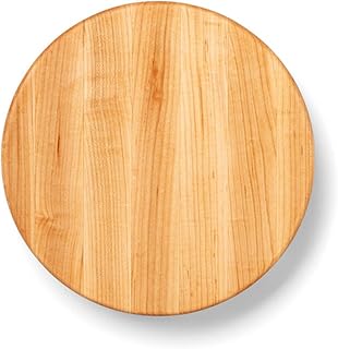 John Boos Block B12R Round Maple Wood Edge Grain Cutting Board with Feet, 12 Inches Round, 1.5 Inches Thick