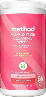 Method All-Purpose Cleaning Wipes, Pink Grapefruit, 70 Count