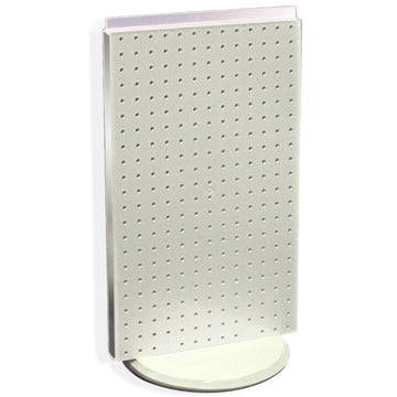 Azar Pegboard Two-Sided Counter Display by Azar Displays – Small, Plastic, White, Model 700513-WHT
