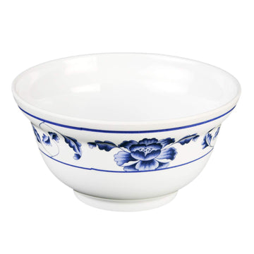 Lotus melamine dinnerware collection 20 oz by Thunder Group – 20.0 ounces, Melamine, White Blue, Model 3201TB