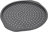 Chicago Metallic 14 Inch Nonstick Pizza Crisper Pan with Holes | Carbon Steel Perforated Pizza Pan for Oven, Even Baking and Crispy Crust, Gray