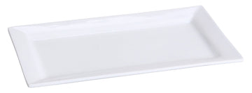 Rectangular Plate by Yanco – Large, Porcelain, Bone White, Pack of 12, Model LK-214