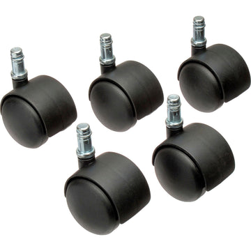 50mm Regular Casters by Global Industrial – Plastic, Black, Model RP2023