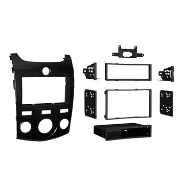 Kia Forte 2010-Up Installation Dash Kit for Double DIN/ISO Radios by Metra – Black, Model 99-7338HG